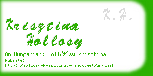 krisztina hollosy business card